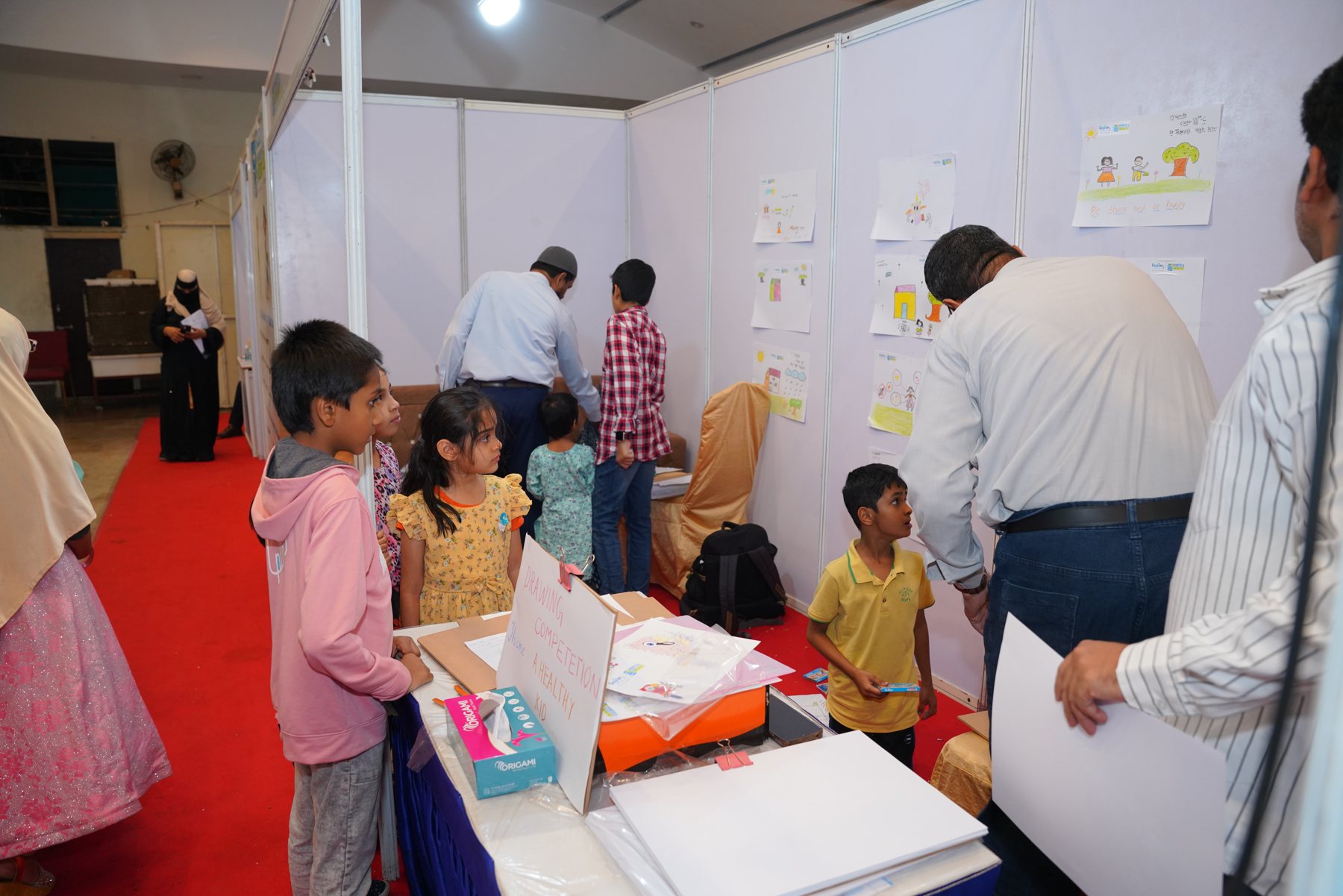 Children at the drawing corner in 2024